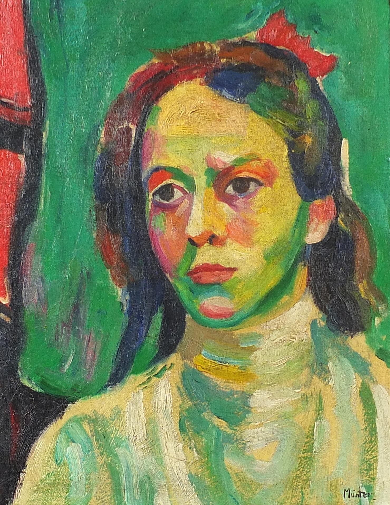 Gabriele Münter | Head and shoulders portrait of a female | MutualArt