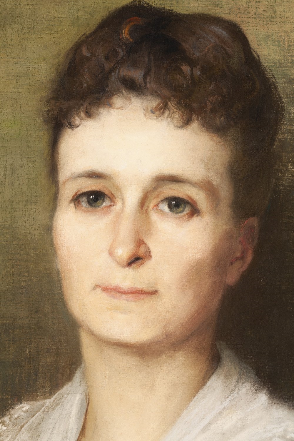 Artwork by Anna Bilinska, Portrait of Ade`le Alice Vincent de Vaugelas, Made of pastel/cardboard