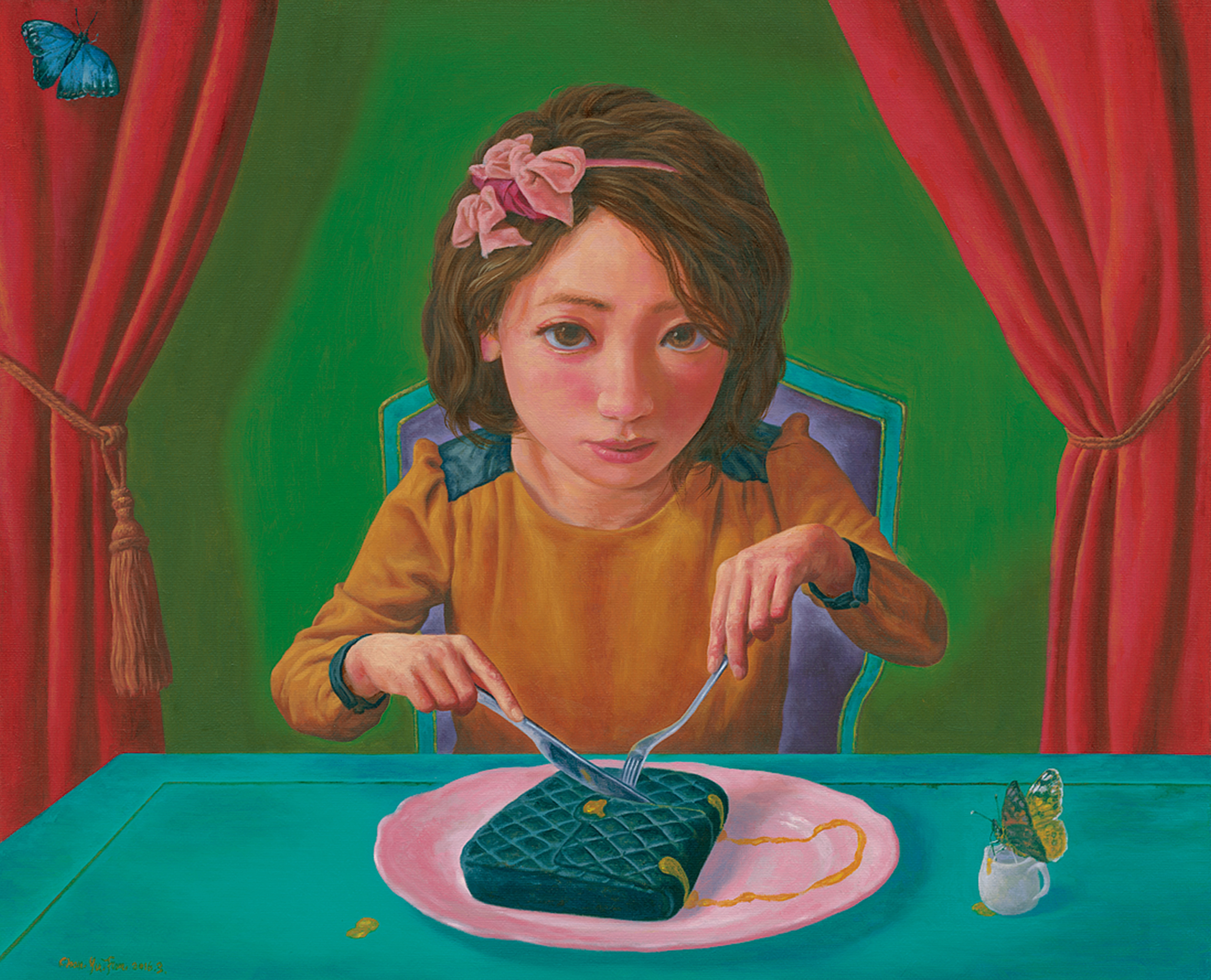 Artwork by Zhan Yu Fan, Girl Five, Made of Oil on Canvas