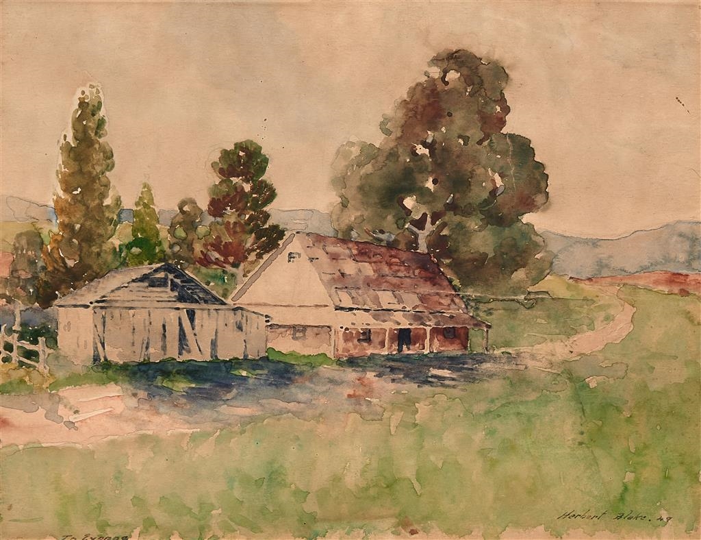 Artwork by Herbert Blake Mellelieu, Morning at Cootamundra, Made of watercolour