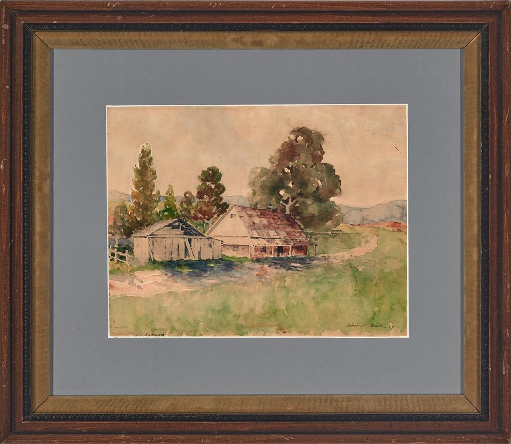 Artwork by Herbert Blake Mellelieu, Morning at Cootamundra, Made of watercolour