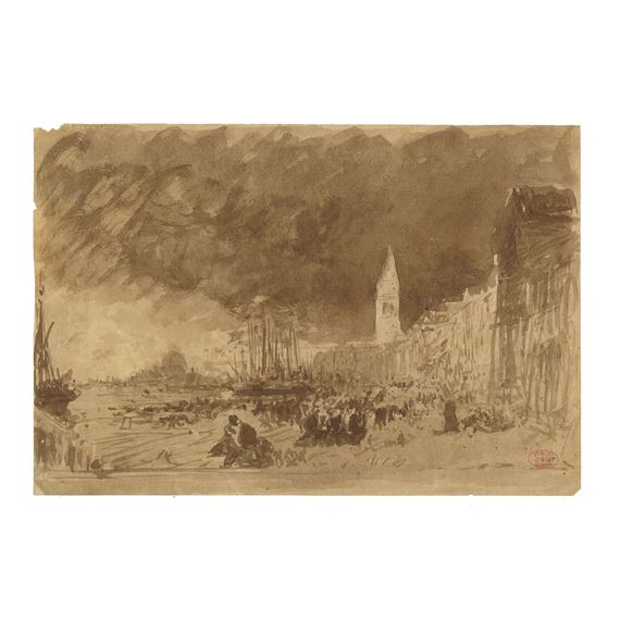 Quai animé à Venise by Félix Ziem