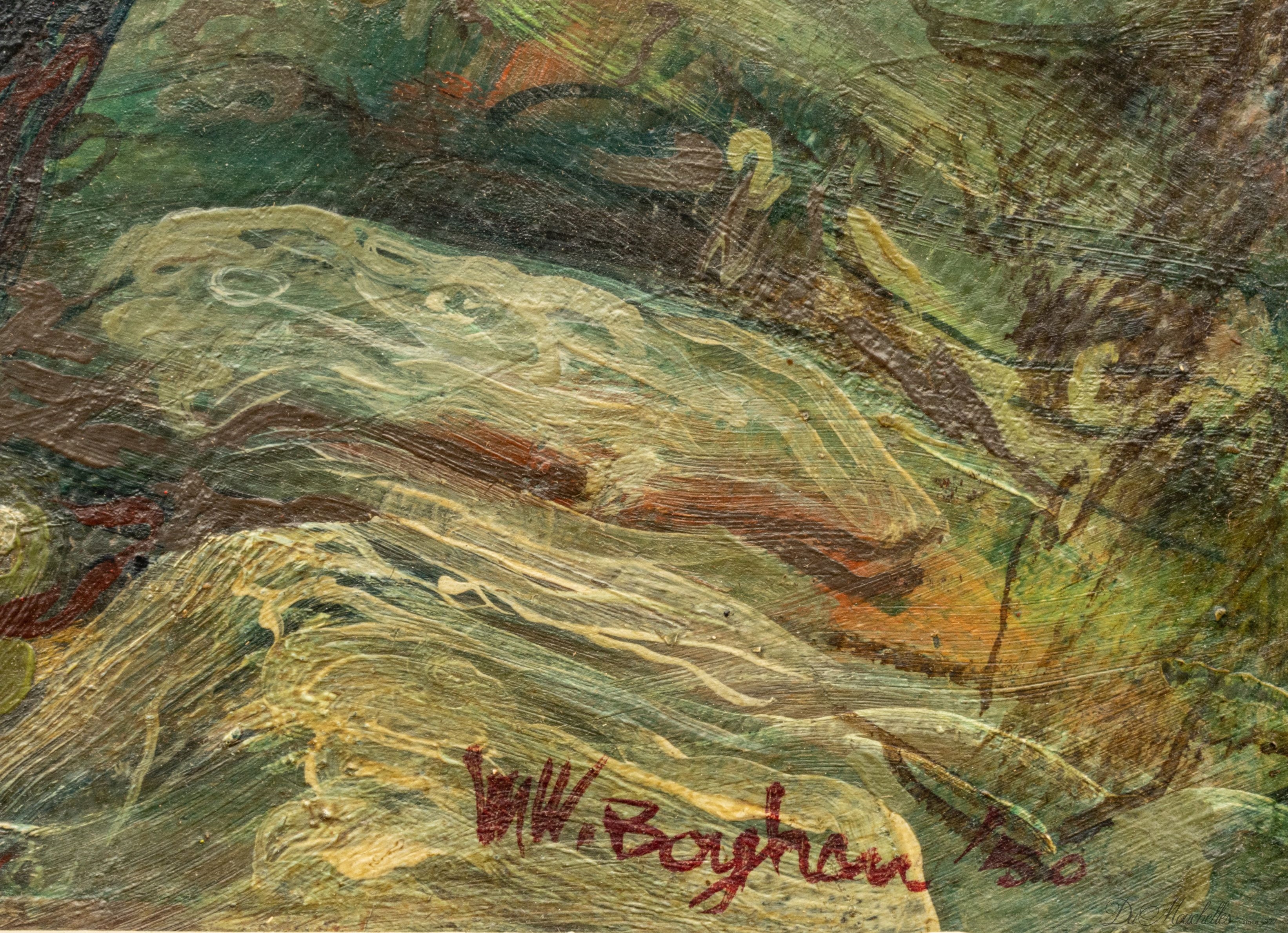 Artwork by Matthew William Boyhan, FIGURES IN A ROCKY COASTLINE, Made of OIL ON CANVAS