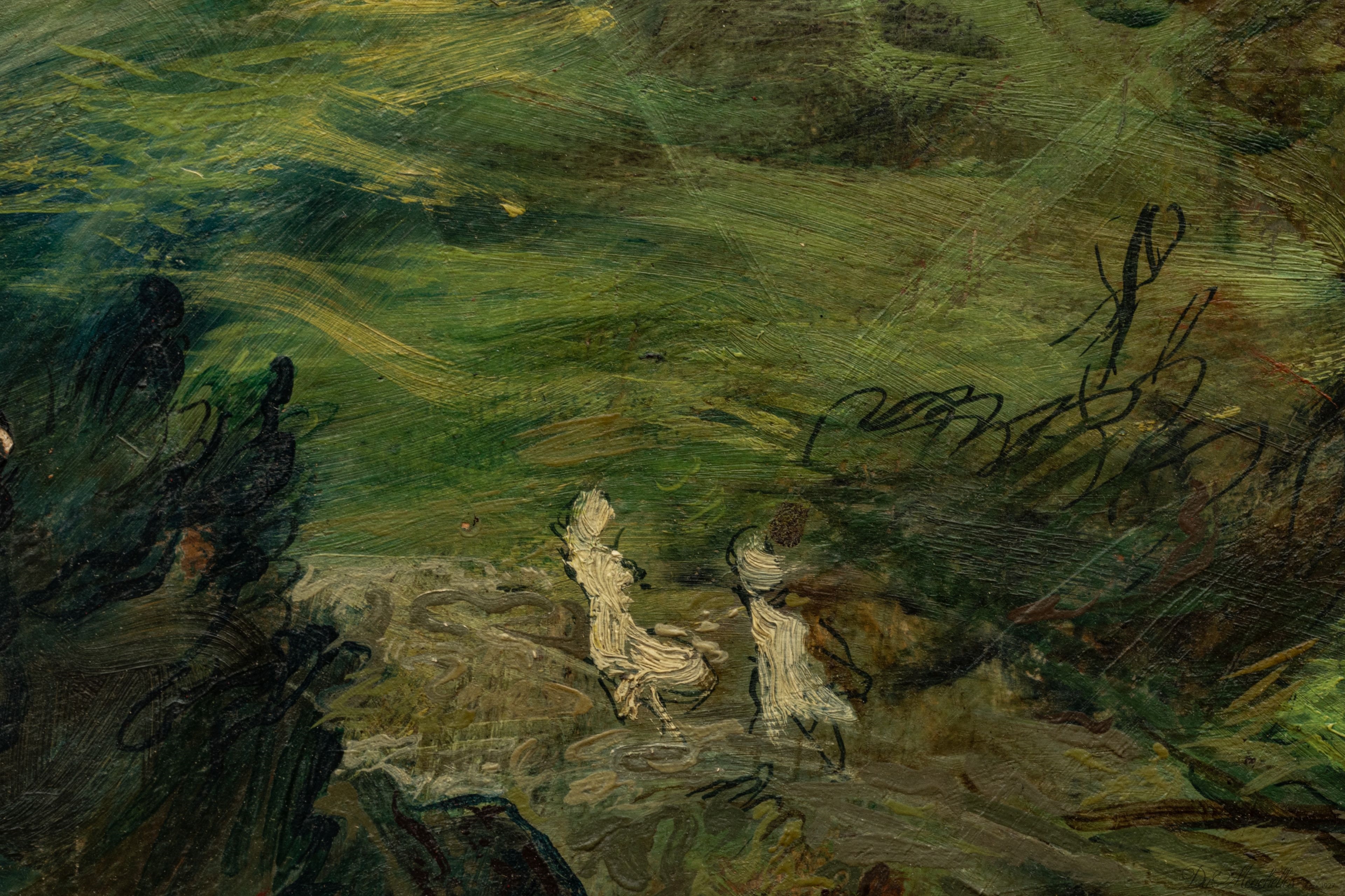 Artwork by Matthew William Boyhan, FIGURES IN A ROCKY COASTLINE, Made of OIL ON CANVAS