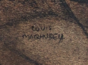 Artwork by Louis Maqhubela, The Traveller, Made of charcoal and pastel on paper