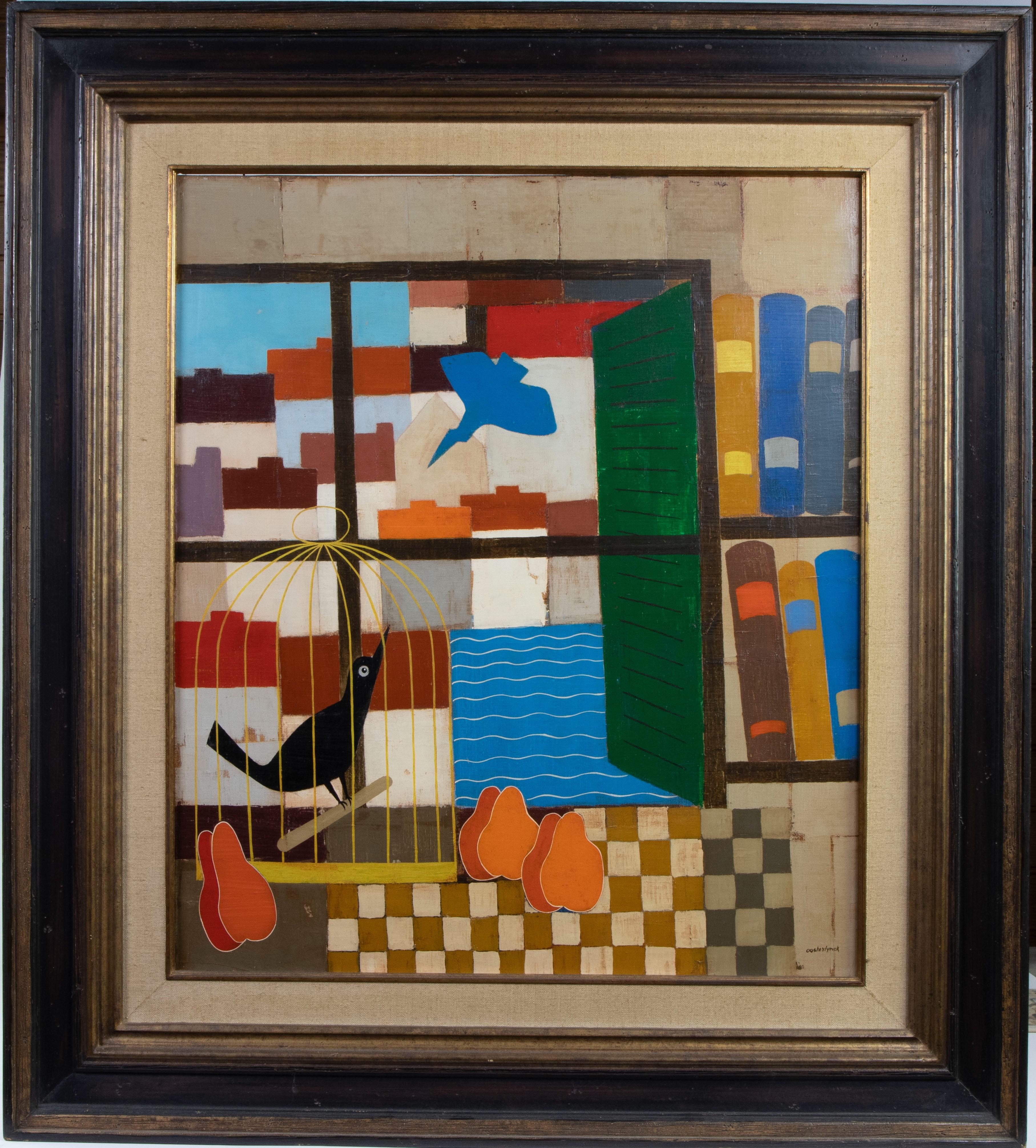 Artwork by Jean Oosterlynck, Birdcage, Made of Oil on canvas