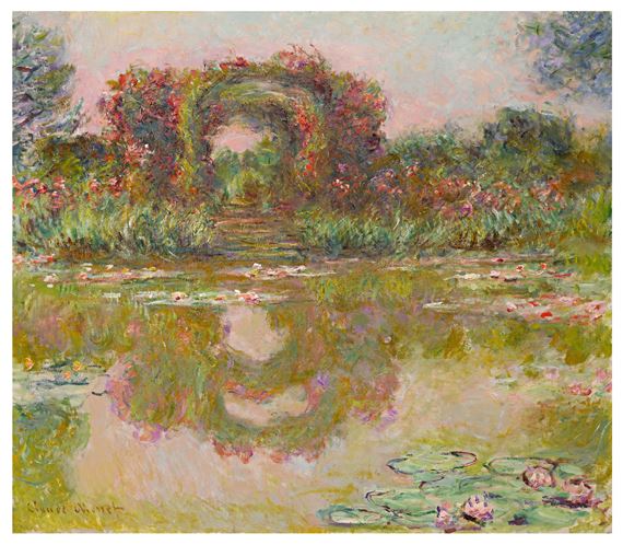 Les Arceaux de roses, Giverny by Claude Monet, Executed in 1913