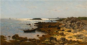 Rocky seashore - Eduard Spoerer