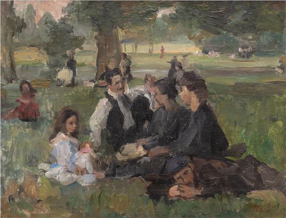 A sunny day in the Bois de Boulogne by Isaac Israëls, circa 1903-1907
