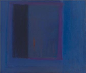 Interior Landscape (No. 23: Black Magenta over Blue) - John Miller