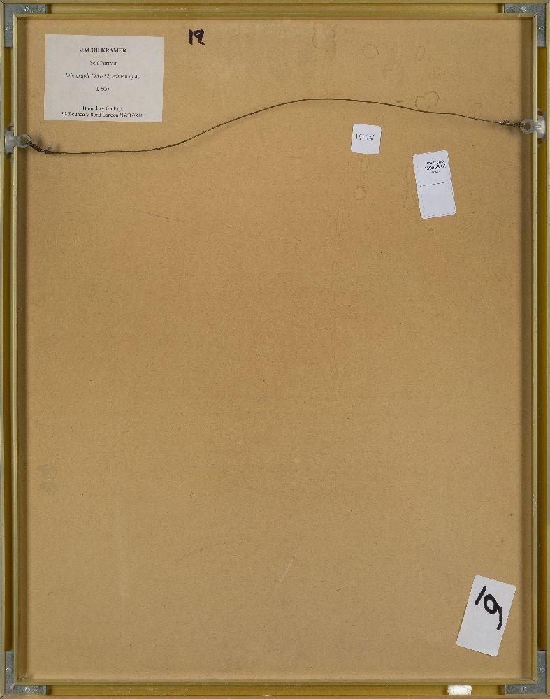 Artwork by Jacob Kramer, Self-portrait, Made of lithograph