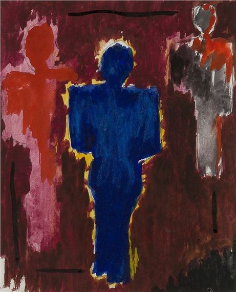 Three figures by Josef Herman