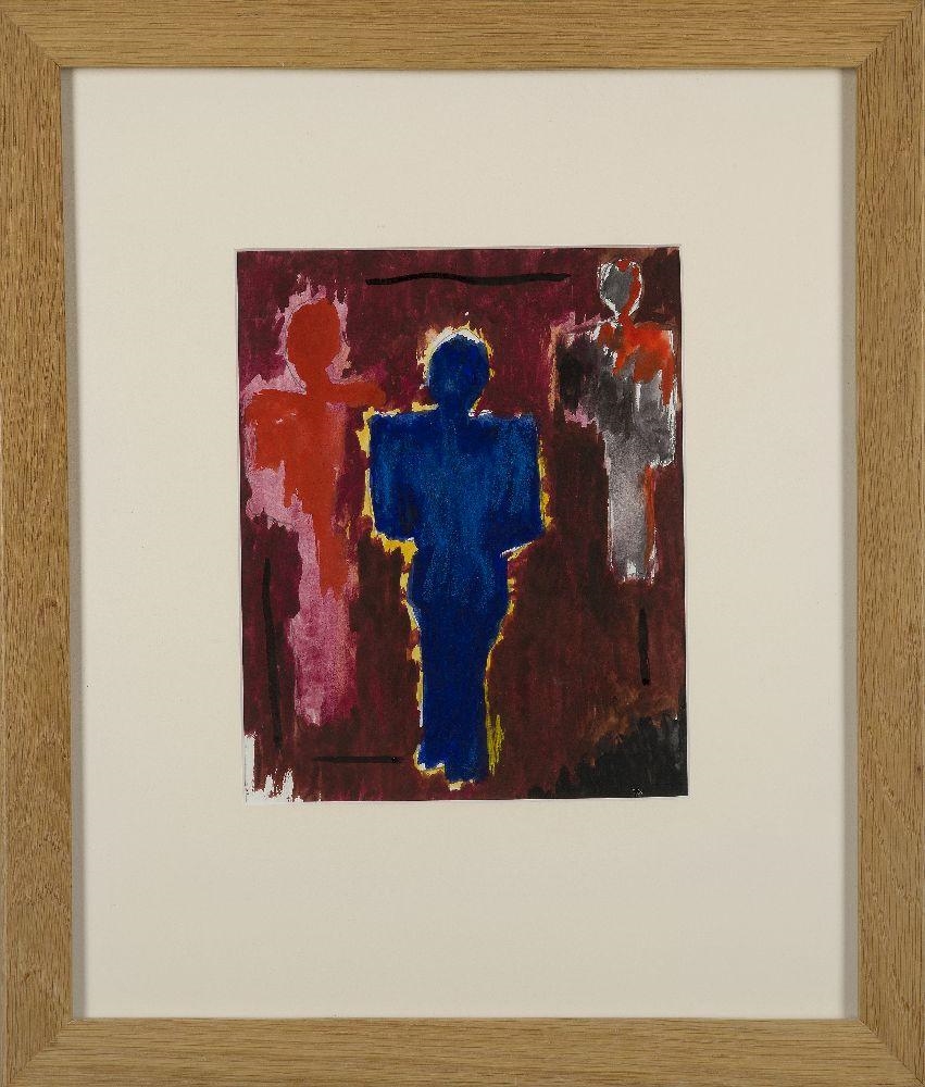Artwork by Josef Herman, Three figures, Made of watercolour, ink and pencil on paper