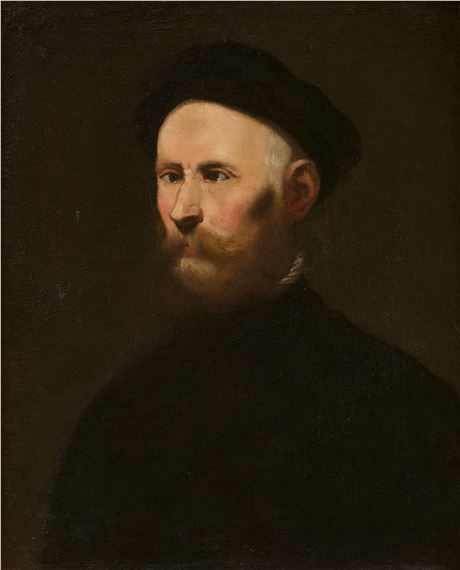 Portrait of a Man, Bust-Length, in a Black Jacket by Jacopo Tintoretto