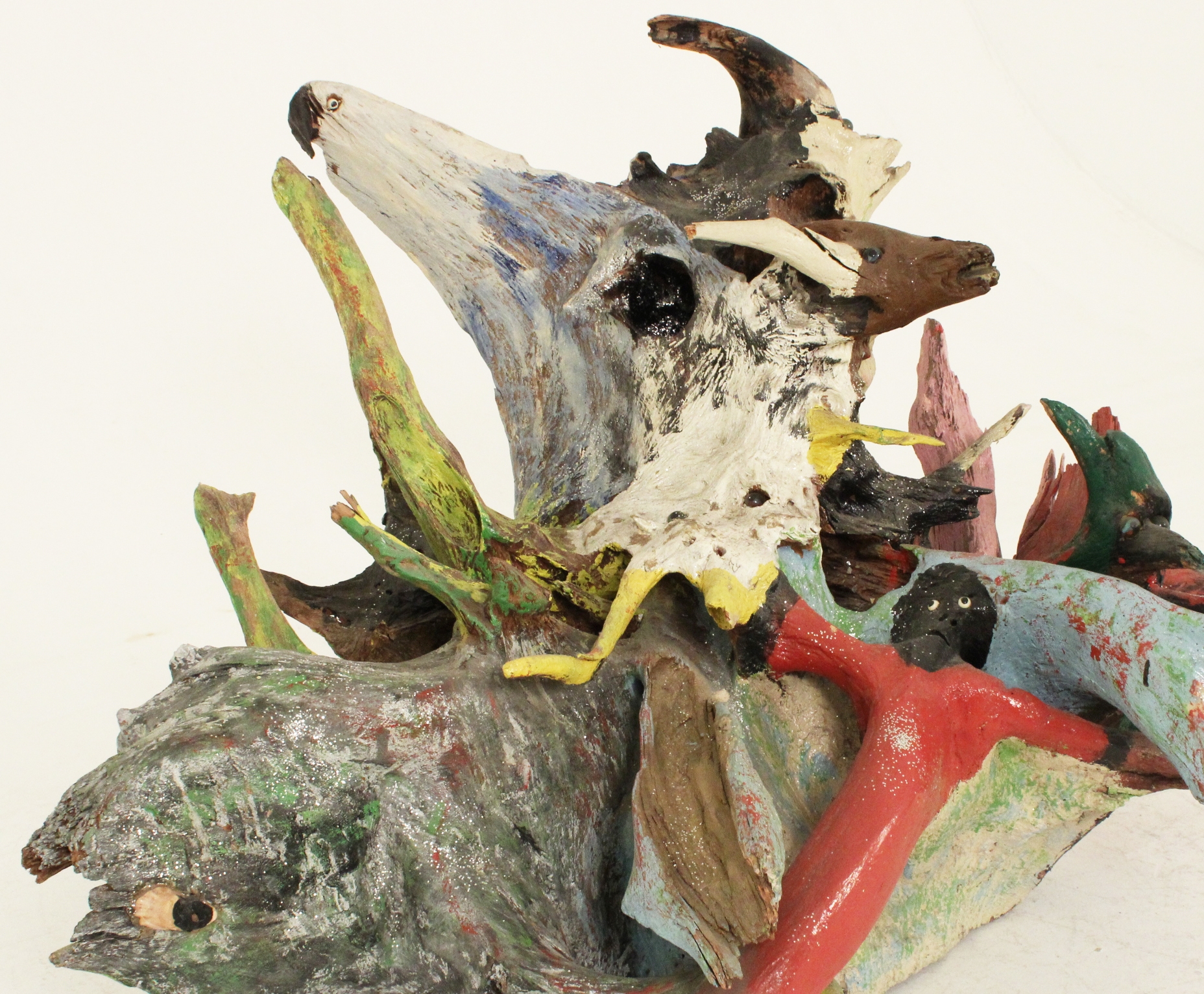 Artwork by Bessie Harvey, The Day the Earth Stood Still, Made of polychrome and mixed media