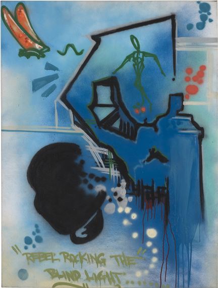 Rebel Rocking the Blind Light by DONDI, Executed in 1983