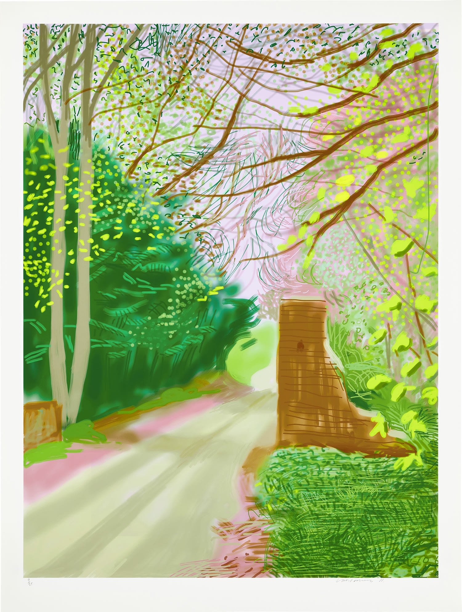 David Hockney | The Arrival of Spring in Woldgate, East Yorkshire in ...