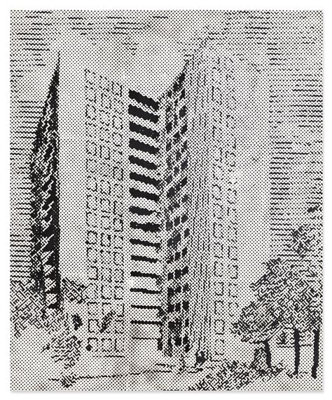 Häuserfront [Front of the Housing Block] by Sigmar Polke, dated 67
