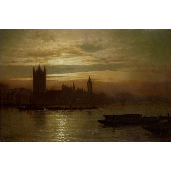 THE HOUSES OF PARLIAMENT by Louis Hubbard Grimshaw, dated 1899