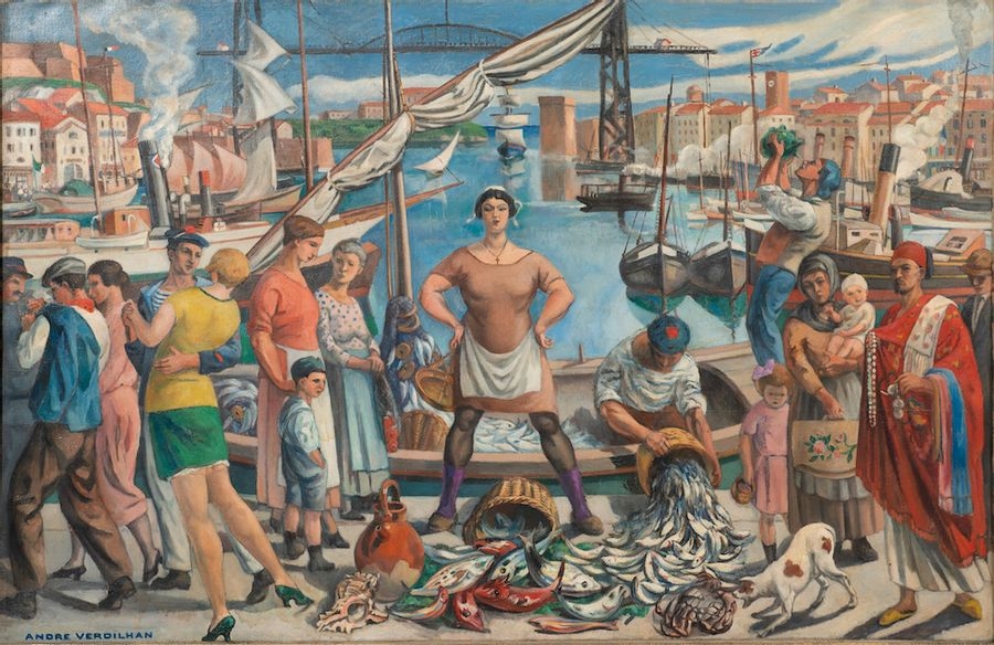 Artwork by Andre Verdilhan, The port of Marseille or "My Country", Made of oil on canvas