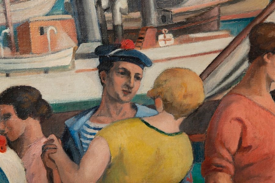 Artwork by Andre Verdilhan, The port of Marseille or "My Country", Made of oil on canvas