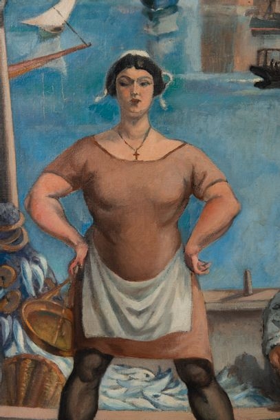 Artwork by Andre Verdilhan, The port of Marseille or "My Country", Made of oil on canvas