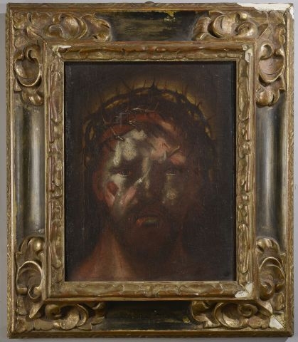 Artwork by Central European School, 17th Century, Christ of sorrows, Made of Original canvas