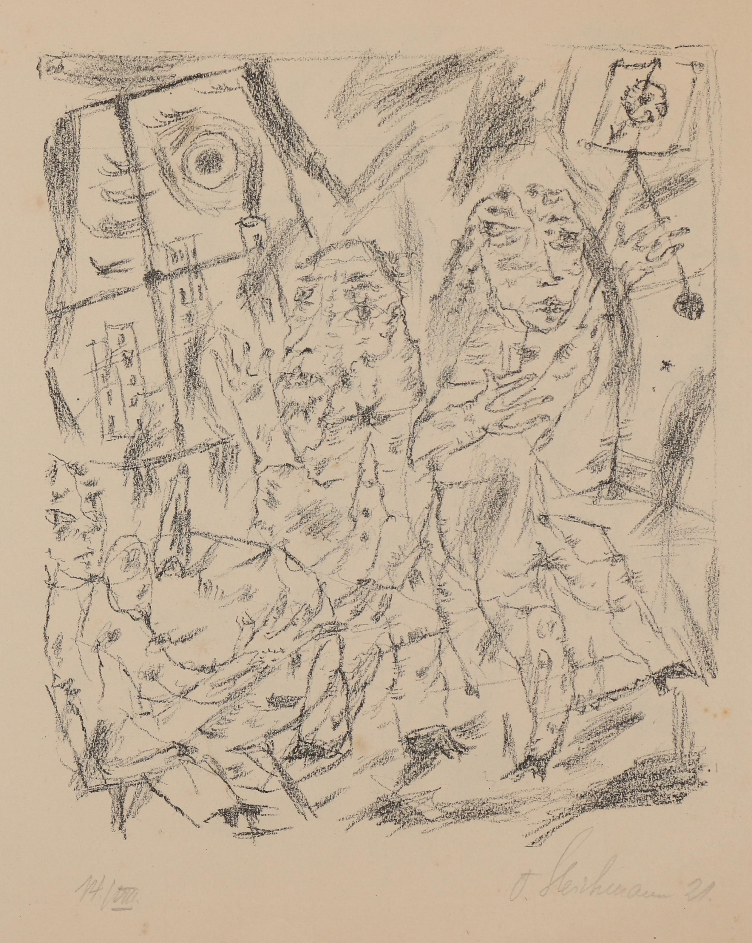 'Chimären, 8 steinzeichnungen' by Otto Gleichmann, 1921