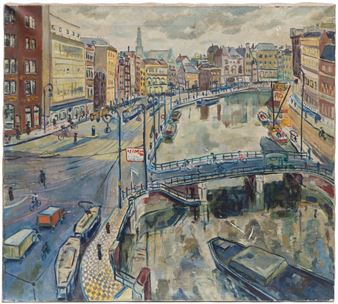 Gezicht op het Rokin, Amsterdam - Pieter Apol