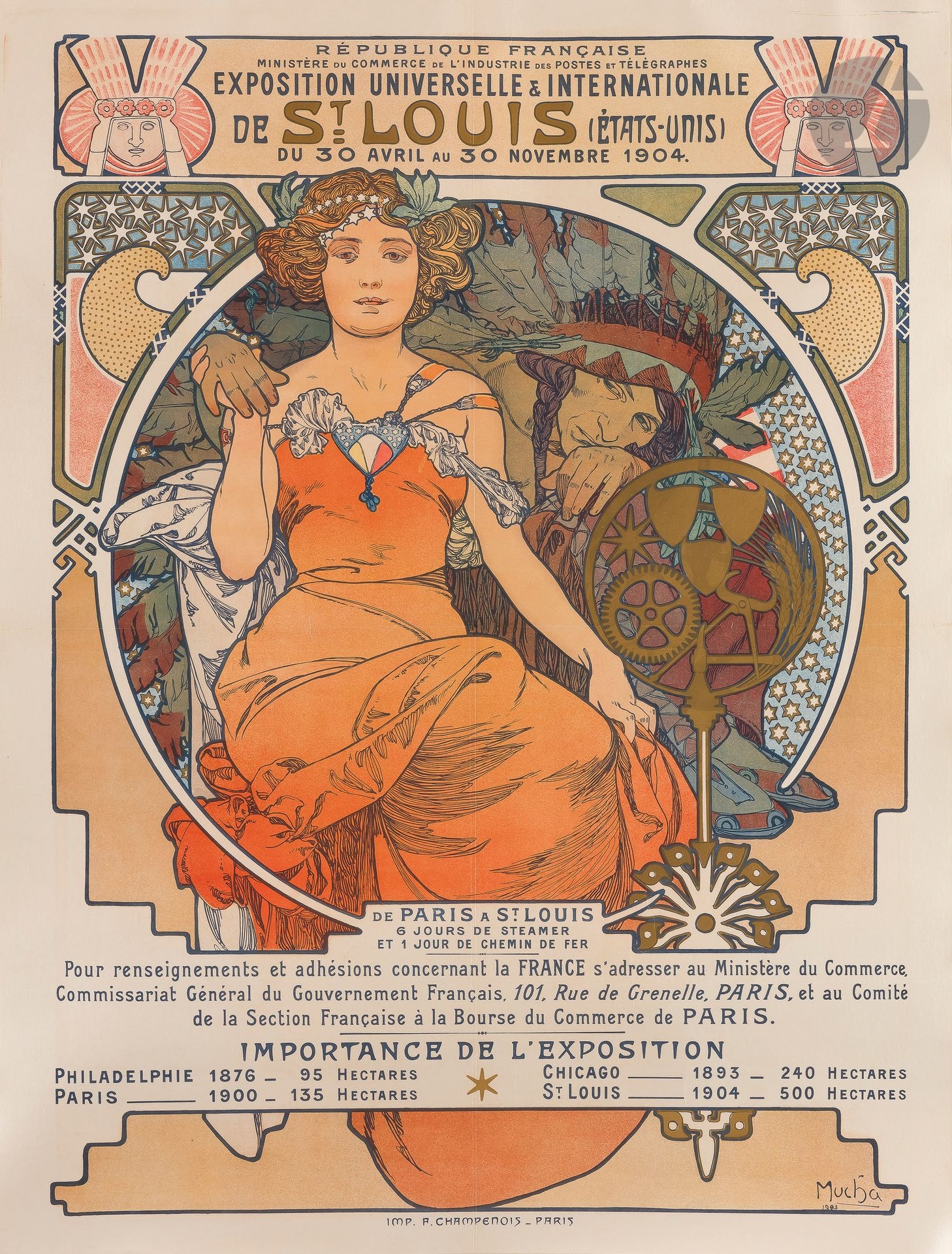 Artwork by Alphonse Mucha, Exposition internationale de Saint-Louis, Made of Chromolithography