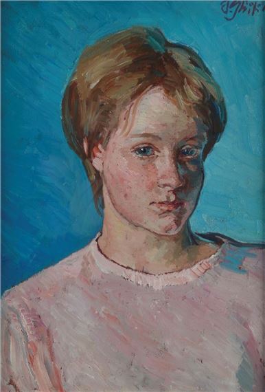 Portrait of a young girl by Paolo Ghiglia