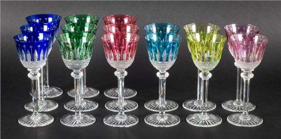 Tommy model  Set of fifteen colored wine glasses