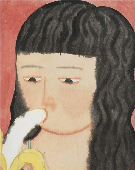 The girl who eats bananas by Liu Qi