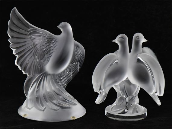 Two Bird Figurines by René Lalique