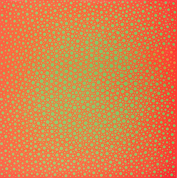 Artwork by Kuno Gonschior, Untitled. (Vibration), Made of Color silkscreen in fluorescent colors on vellum