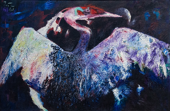 Artwork by Walter Lederer, Reiher, Made of oil on canvas