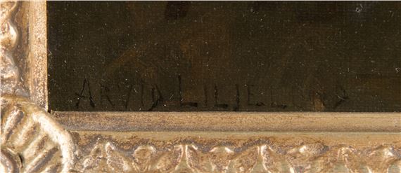 "Diligence (by the evening lamp)" by Arvid Liljelund