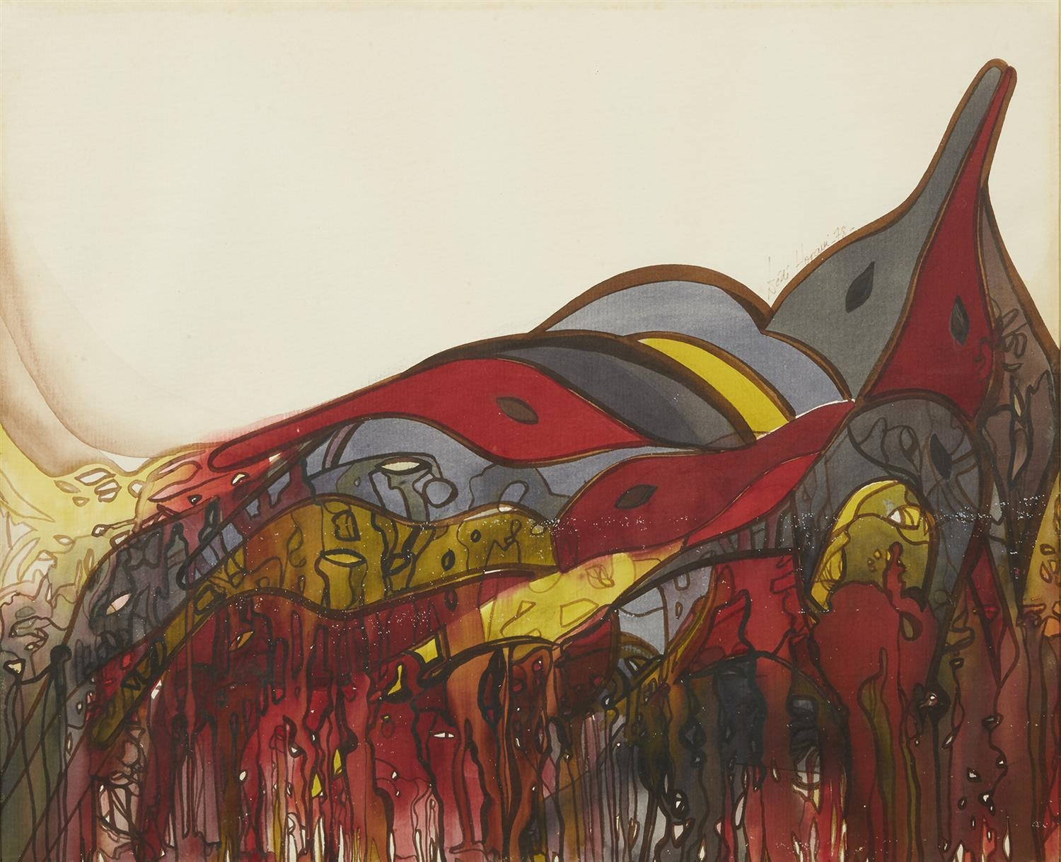 Artwork by Dédé Hourani, COMPOSITION, Made of Watercolor on paper