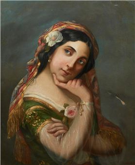 JEUNE GRECQUE PENSIVE - Philhellenic School, 19th Century