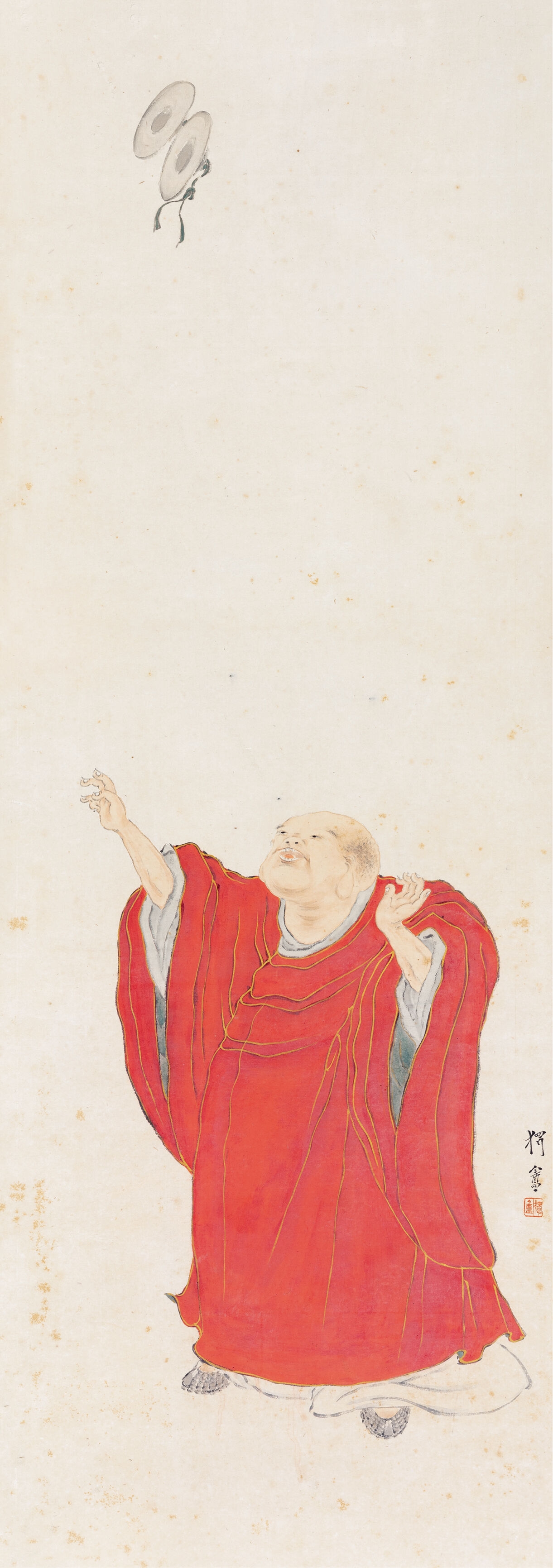 Shen Jingqian | Arhat in red | MutualArt