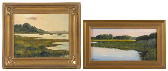 Two plein air works: by Lance Walker