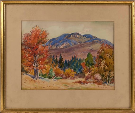 Autumnal mountain view. by Henry Webster Rice