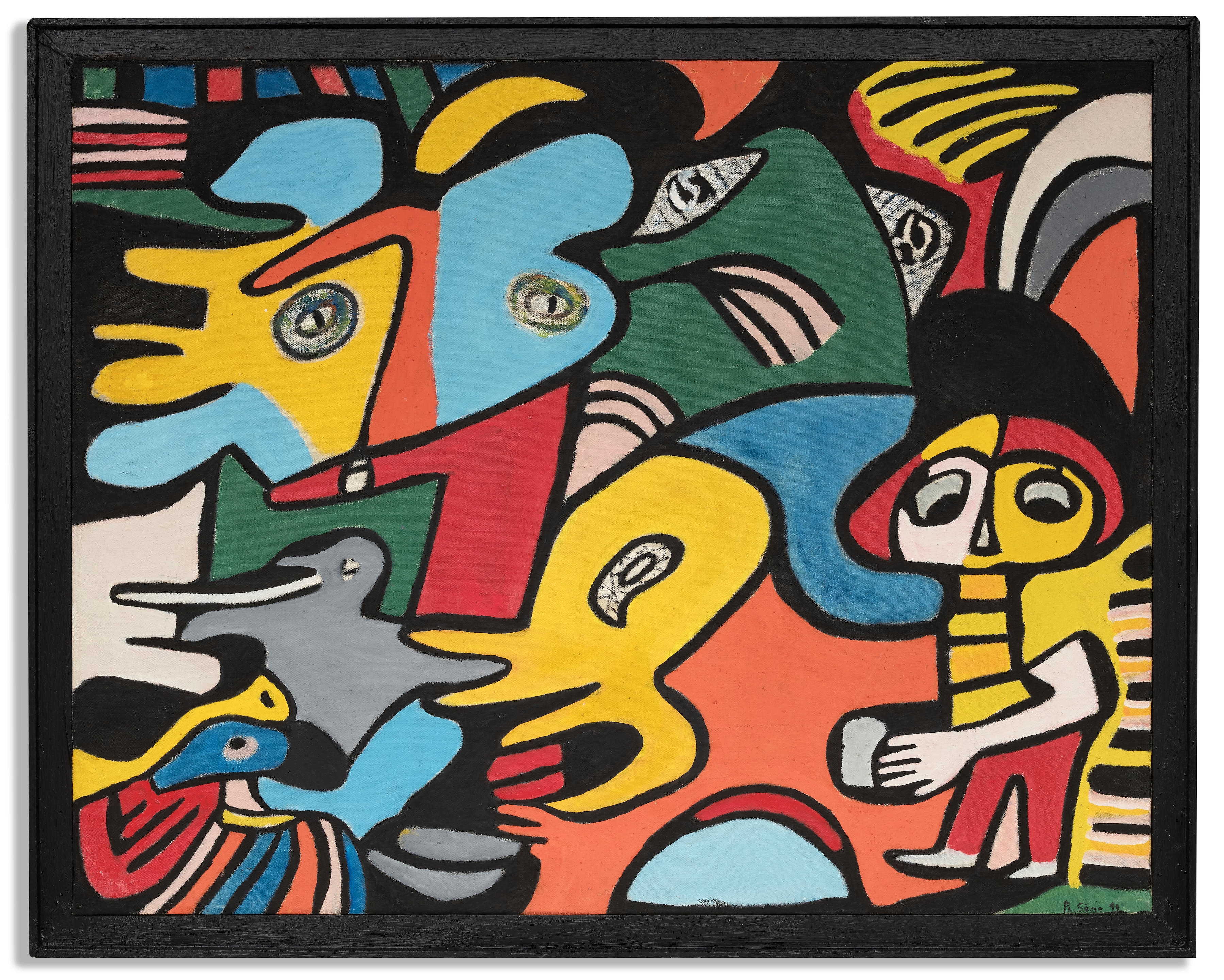 Artwork by Philippe Sène, Le messager, Made of oil on canvas