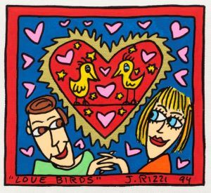James Rizzi | Love Birds (1999) | MutualArt *＊*…James Rizzi
