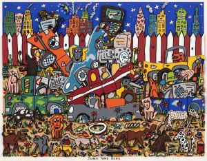 James Rizzi Hound dog 169/350 1990年作 James Rizzi Hound dog 169/350 1990年作 James Rizzi Hound dog