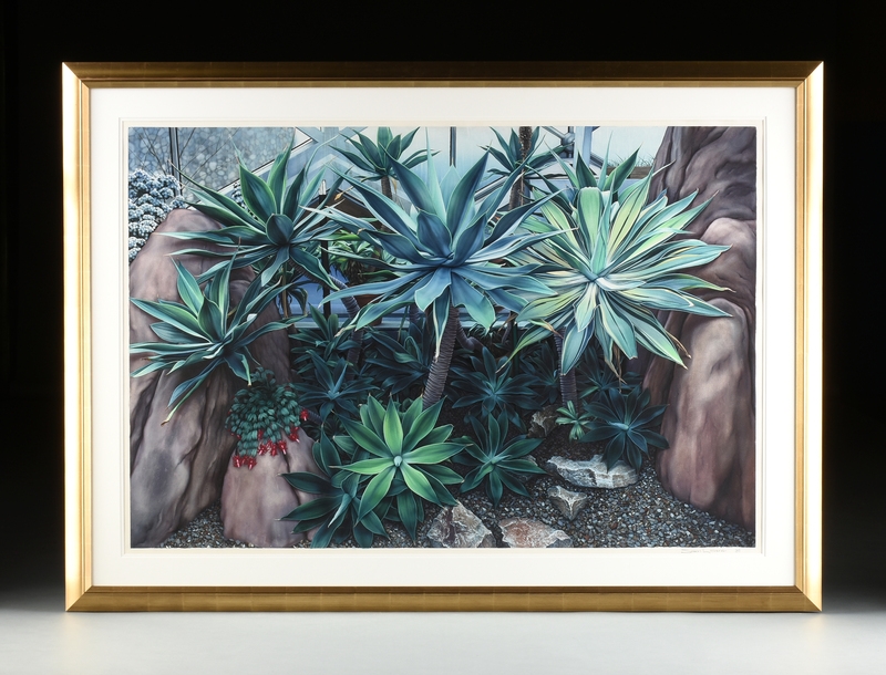 Artwork by Simeon Lagodich, Blue Palm, Made of watercolor on paper