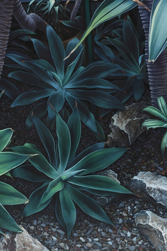 Artwork by Simeon Lagodich, Blue Palm, Made of watercolor on paper