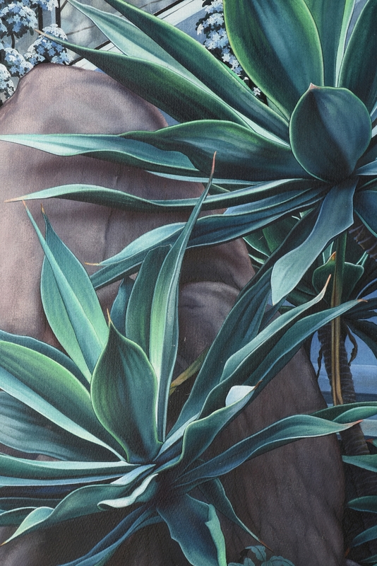 Artwork by Simeon Lagodich, Blue Palm, Made of watercolor on paper