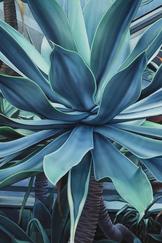 Artwork by Simeon Lagodich, Blue Palm, Made of watercolor on paper
