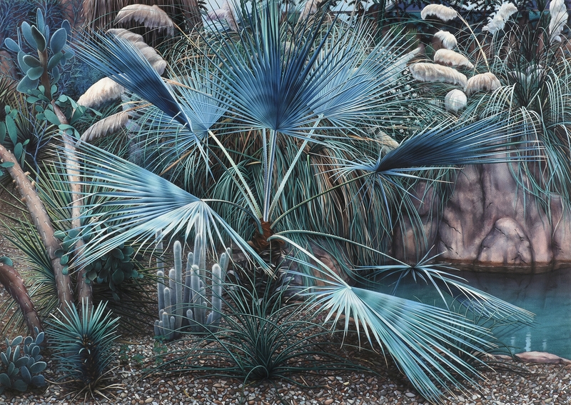 Artwork by Simeon Lagodich, Desert Room, Made of watercolor on paper